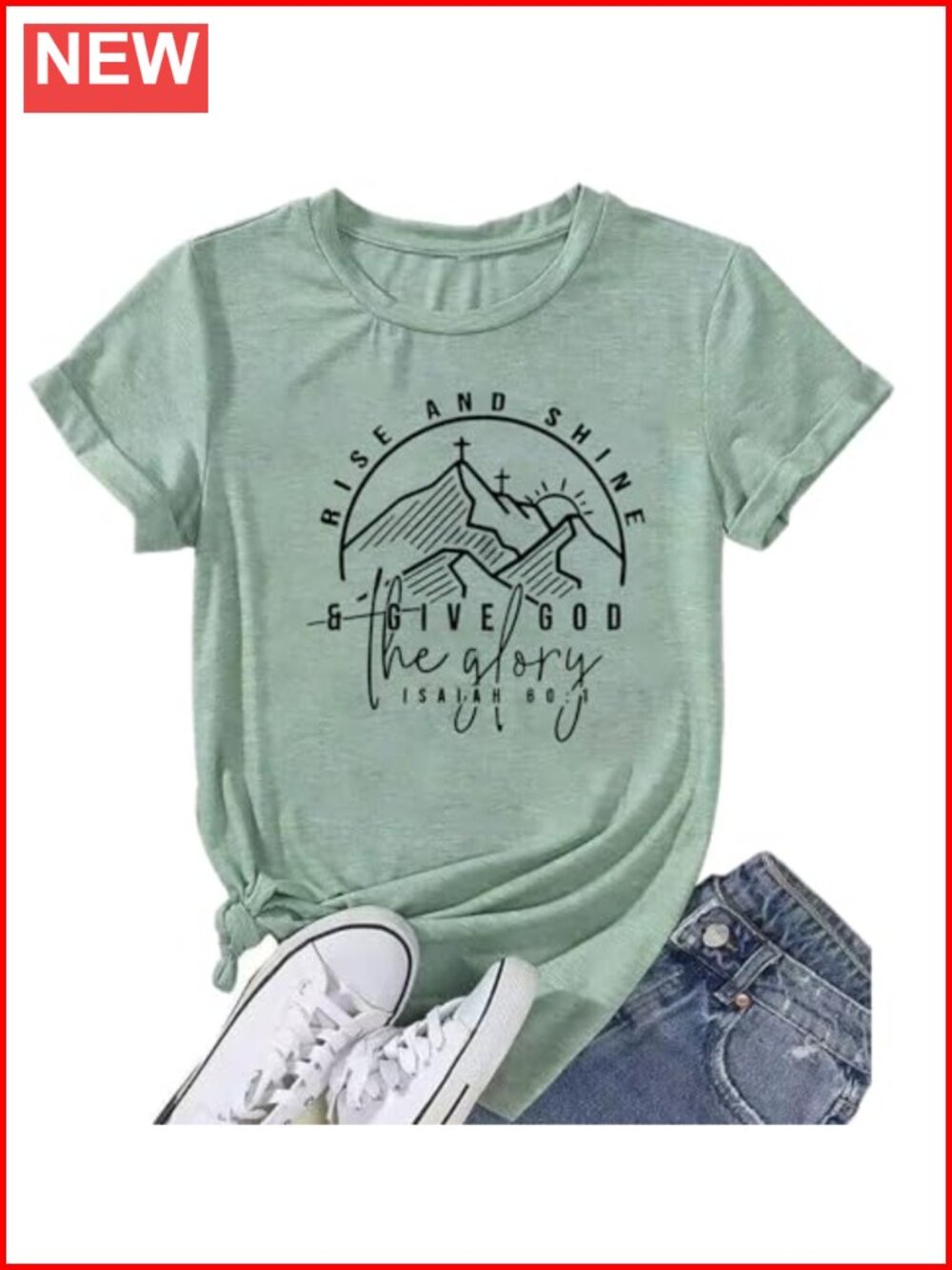 Women's Christian Graphic T-Shirt Short Sleeve Crew Neck Hiking Tee